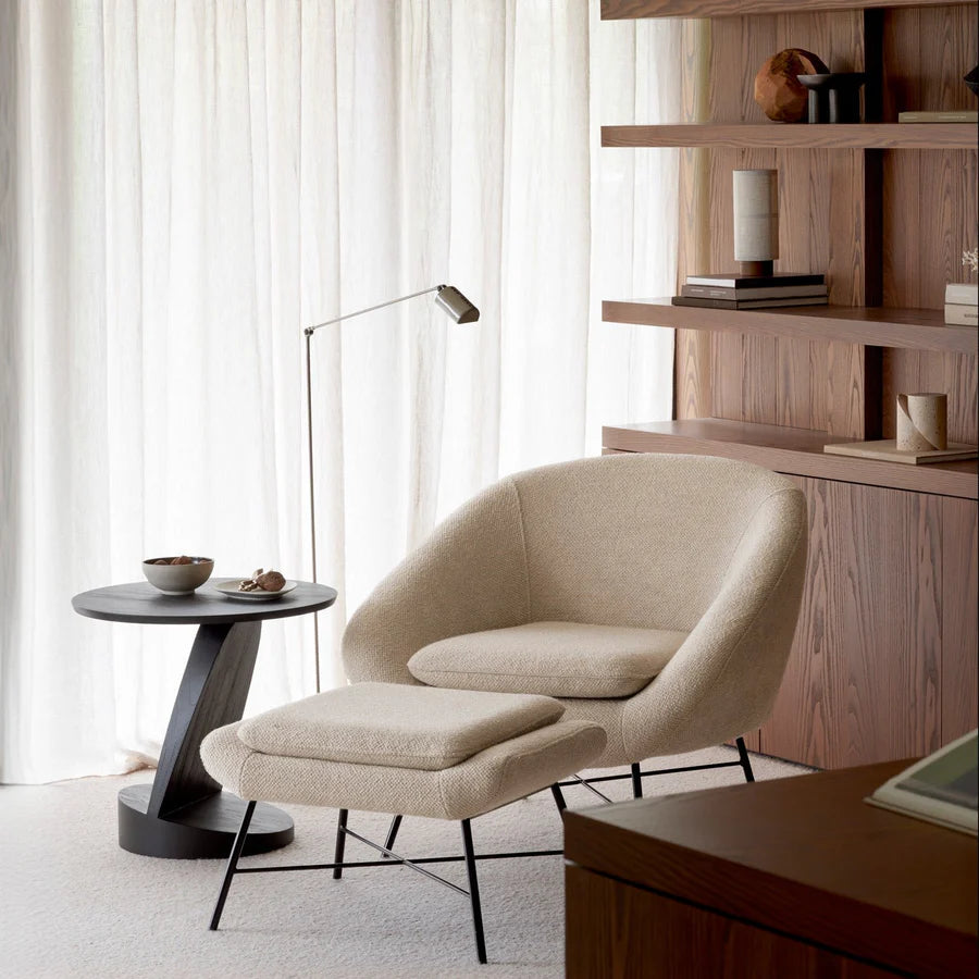 Viburn Shop | Barrow Footstool, Off White Fabric